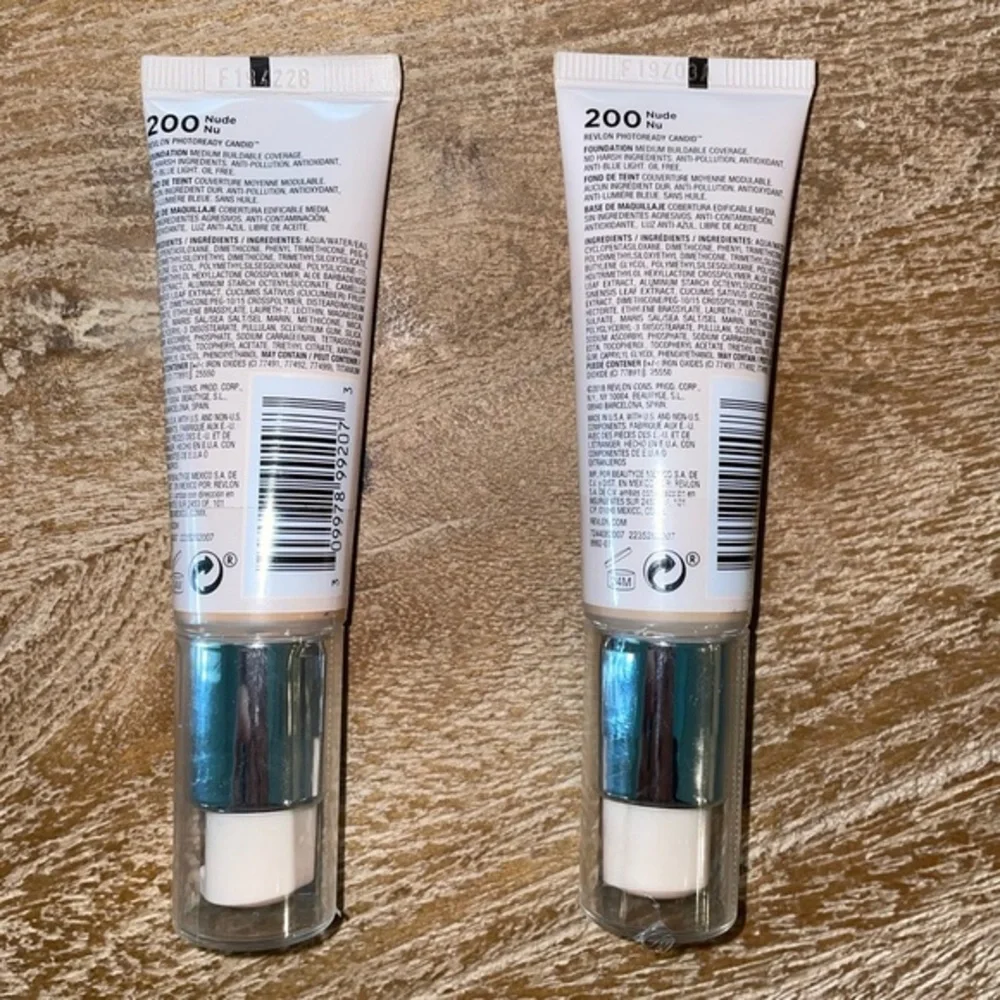 2 Revlon‎ Makeup Foundation PhotoReady Candid Natural Finish Anti-Pollution Nude